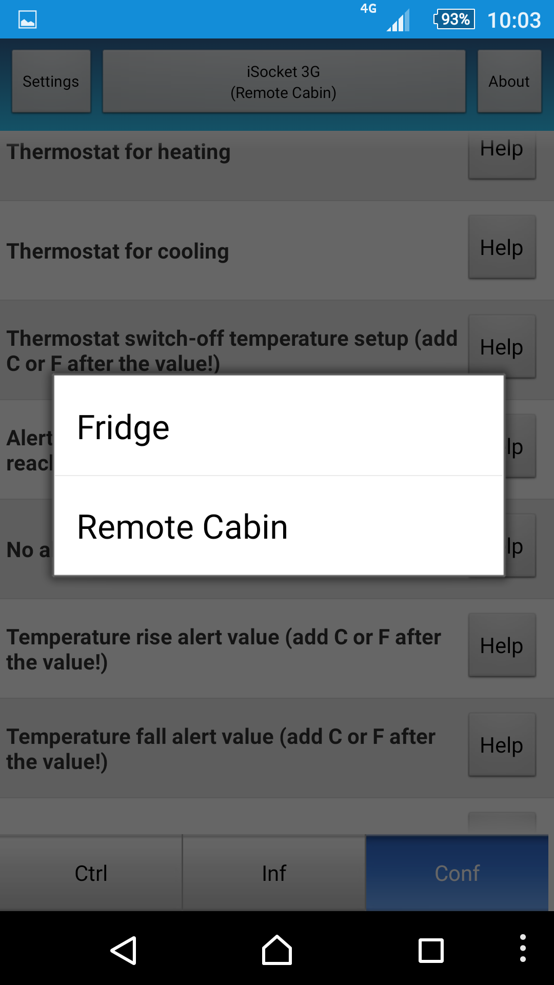 Garage Heating/ Fridge - switch between iSocket units